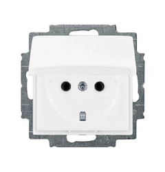Розетка із заземленням з кришкою IP44 Basic 55 білий 20 EUCKD-94-507