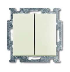 Вимикач 2-кл. Abb Basic55 колір білий - Chalet