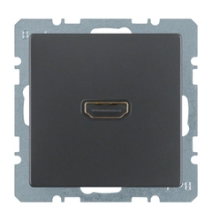 HDMI-розетка, подключение сзади под углом 90 град., антрацит, Q.1/Q.3/Q7 3315436086