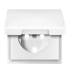 Накладка розетки с крышкой Merten SD MTN2341-4019 полярно-белый