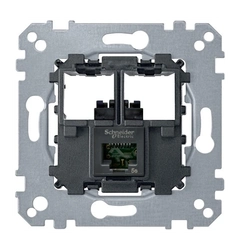 Механизм розетки RJ45, 1-п, КАТ.6 UTP Merten MTN4576-0001