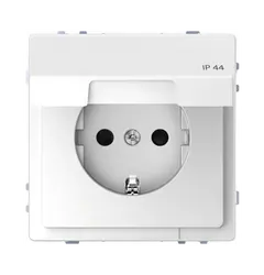 Розетка з/к та кришкою D-Life IP44 «Білий лотос»