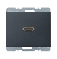 HDMI-розетка, подключение сзади под углом 90 град., антрацит, «K.1» 3315437006