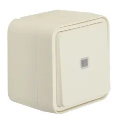 Перемикач із підсвічуванням IP55, полярно-білий, 10АX/250В W.1