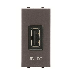 Розетка USB 1-мод. Abb Zenit, цвет графит