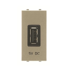 Розетка USB 1-мод. Abb Zenit, цвет шампань