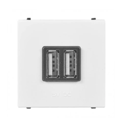 Розетка USB 2-мод. Abb Zenit, цвет белый