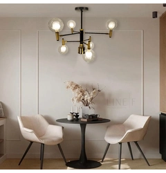 Люстра FOCUS 16967439 Колір плафона: Білий Колір корпусу: Чорний