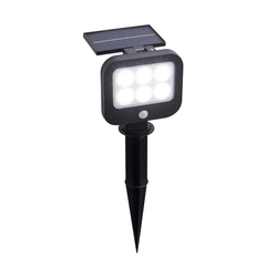 Ґрунтовий світильник Searchlight 67424BK SOLAR, з датчиком руху