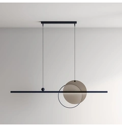 Підвісний світильник Mid glass 1500-Black-RAL 9005