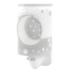 Дитячий нічник в розетку Dalber Moon Grey 63235LE
