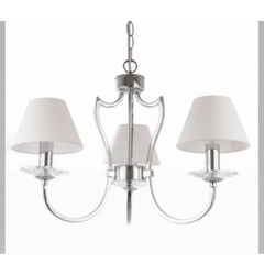Люстра CosmoLight RIGA P03755CH-WH з абажуром