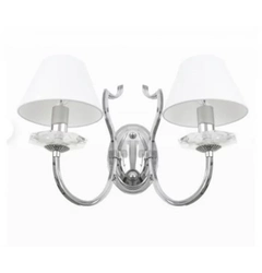 Бра CosmoLight RIGA W02779CH-WH з абажуром