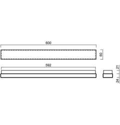Стельовий світильник Osmont MATAR MAT71034, LED 9W, 60х6 см
