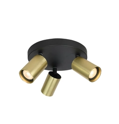Спот Italux SPL-23436-3R-BK-BRSS Nesto GU10 3x10W IP20 Brass