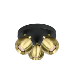 Спот Italux SPL-45379-3-BK-BRSS Lafin GU10 3x10W IP20 Gold