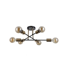 Люстра Italux PND-4052-6-BL-HBR Formio E27 6x40W IP20