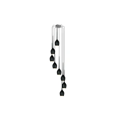Підвісний світильник Azzardo MD1288A-8BL IZZA 8 pendant black (AZ0159)
