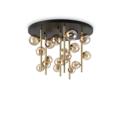 Стельова люстра PERLAGE 18 BK/AM Ideal Lux 328379