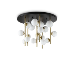 Стельова люстра PERLAGE 18 BK/WH Ideal Lux 328393