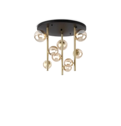 Стельова люстра PERLAGE 9 BK/AM Ideal Lux 328409