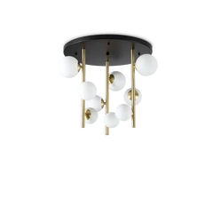 Стельова люстра PERLAGE 9 BK/WH Ideal Lux 328423
