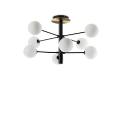 Стельова люстра COSMOPOLITAN 8 BK Ideal Lux 328485