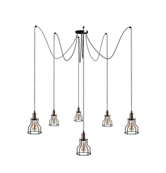 Люстра Nowodvorski 9631 Workshop E27 6x60W IP20 Bl