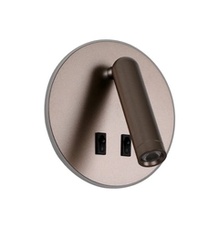 Бра, настінний світильник Italux WL-53742-1-CF Furla LED 1x8W 3000K 516Lm IP20 коричневий