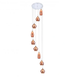 Підвісний світильник AZzardo Amber Milano 9 AZ3134 copper