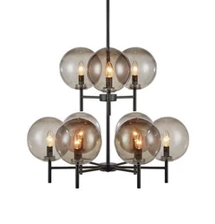 Люстра MARKSLOJD Crown 107921 black/smoke