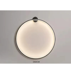 Настінний світильник Round Led Black D-600