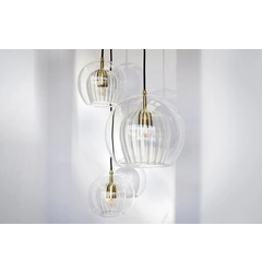 Подвесные одноламповые люстры Pleated Crystal