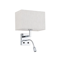 Бра, настінний світильник Nowodvorski 11785 Hotel Mood E27+LED 2x10W+2.2W 4000K IP20 світло-бежевий