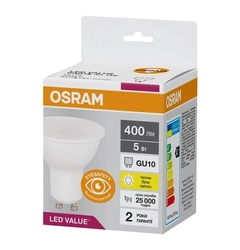 Світлодіодна лампочка Osram 4058075689510 LED GU10 MR16 1x5W 3000K 400Lm IP20