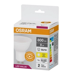Світлодіодна лампочка Osram 4058075689909 LED GU10 MR16 1x8W 3000K 800Lm IP20