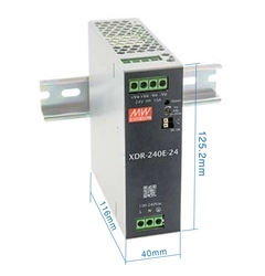 Блок живлення Mean Well на DIN-рейку 240W DC24V 10A (XDR-240E-24)
