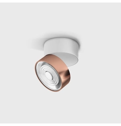 SOL SURF, D95mm, H78mm, LED 14W 3000K, білий/мідь (02.9533.14.930.WH + SOL RING COPPER)