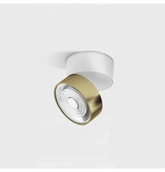 SOL SURF, D95mm, H78mm, LED 14W 3000K, білий/латунь (02.9533.14.930.WH + SOL RING BRASS)