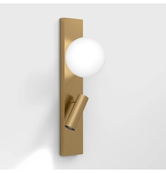 Світильник накладний SFERA WALL M,  L100mm, sp116mm, h344mm, LED 3.6W, LED 1.5W, 3000К, IP20, латунь (10.0634.5.930.BR)