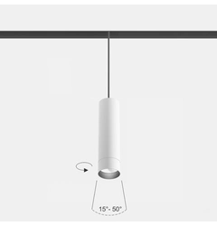 IN_LINE TUB M P 200 ZOOM, D52mm, H200mm, LED 13W, 4000K, 15°-50°, 48V DС, IP20, білий (06.0529.13.940.WH)