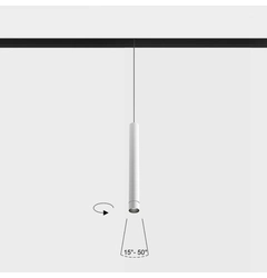 IN_LINE TUB S P 300 ZOOM, D30mm, H300mm, LED  5.4W, 3000K, 15°-50°, 48V DС, білий (06.0339.6.930.WH)