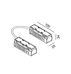 З'єднувач електричний IN_LINE ELECTRICAL JOINT FLEX, 4-х провідний, чорний (06.S2LE60.BK.4x)