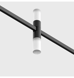 AIR_TUB 2MAT, D30mm, H179mm, LED 2x4W, 3000K, DIM: DALI, 0-10V, опал/чёрный (15.0302.8.930.BK)
