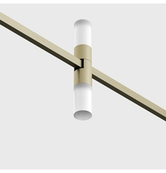 AIR_TUB 2MAT, D30mm, H179mm, LED 2x4W, 3000K, DIM: DALI, 0-10V, опал/латунь (15.0302.8.930.BR)