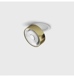 SOL IN, D95mm, H33mm, LED 14W 3000K, білий/латунь (01.9533.14.930.WH/BR)