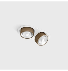 SOL IN MINI X2, L206mm, W111mm, H50mm, LED 2x7W, 3000K, білий/coffee (01.7522.14.930.WH/СFG)