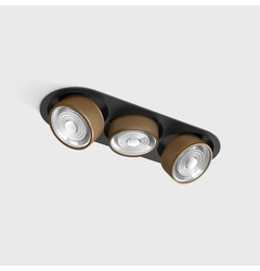 SOL IN MINI X3, L301mm, W111mm, H50mm, LED 3x7W, 4000K, чорний/coffee (01.7523.21.940.BK/CFG)