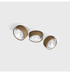 SOL IN MINI X3, L301mm, W111mm, H50mm, LED 3x7W, 3000K, білий/coffee (01.7523.21.930.WH/СFG)