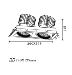 PRO IN, L260mm, W138mm, H115mm, LED 2x26W, 4000К, білий (01.7722.52.840.WH)